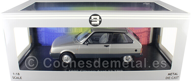 1990 Citroen Axel 12 TRS Plateado 1:18 Triple-9 1800335