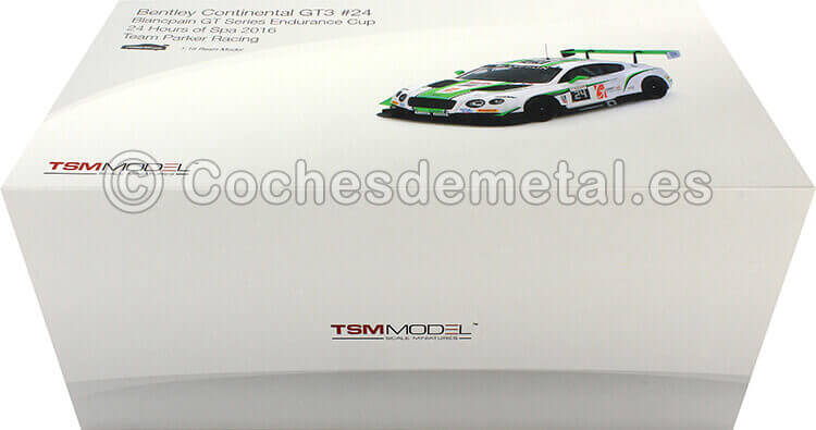 2016 Bentley Continental GT3 Nº24 Endurance Cup 24 Horas SPA 1:18 True Scale TSM181012R