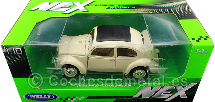 1950 Volkswagen Classic T1 Kafer Beetle Beige 1:18 Welly 18040