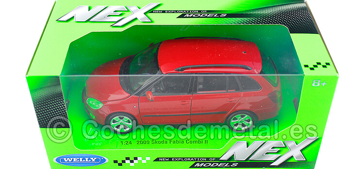 2009 Skoda Fabia Combi II Rojo 1:24 Welly 22519
