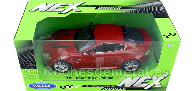 2010 Aston Martin V12 Vantage Rojo 1:24 Welly 24017