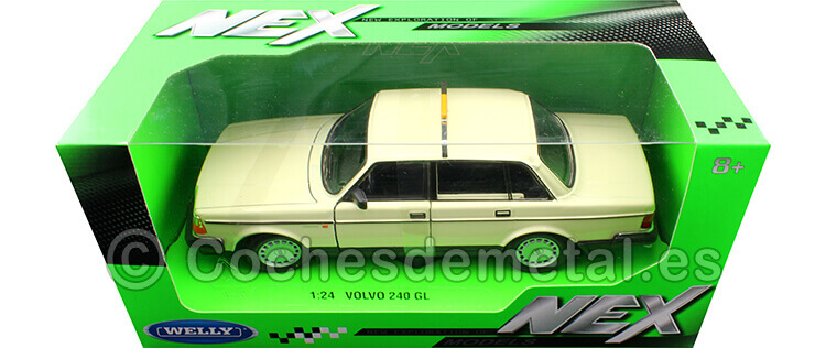 1986 Volvo 240 GL Taxi Beige 1:24 Welly 24102TX