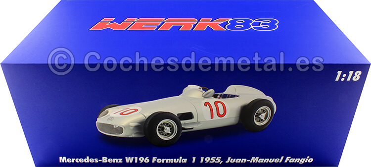 1955 Mercedes-Benz W196 Nº10 Juan Manuel Fangio Ganador GP F1 Bélgica 1:18 Werk83 W1801805